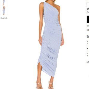 Norma Kamali Diana Ruched One-Shoulder Midi Dress